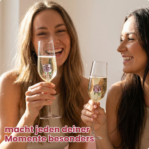 Champagnerglas Roséblüte