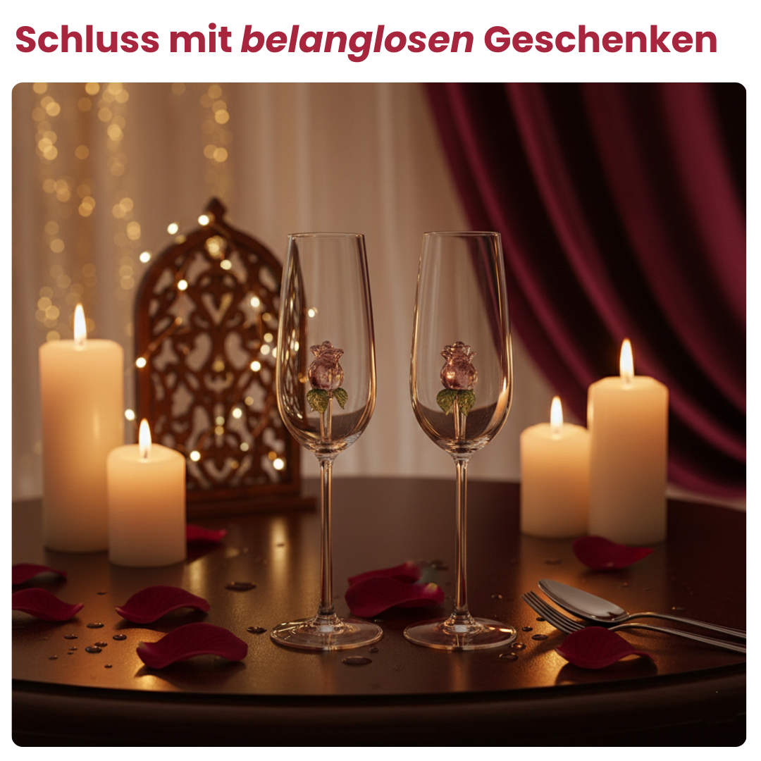 Champagnerglas Roséblüte